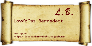 Lovász Bernadett névjegykártya